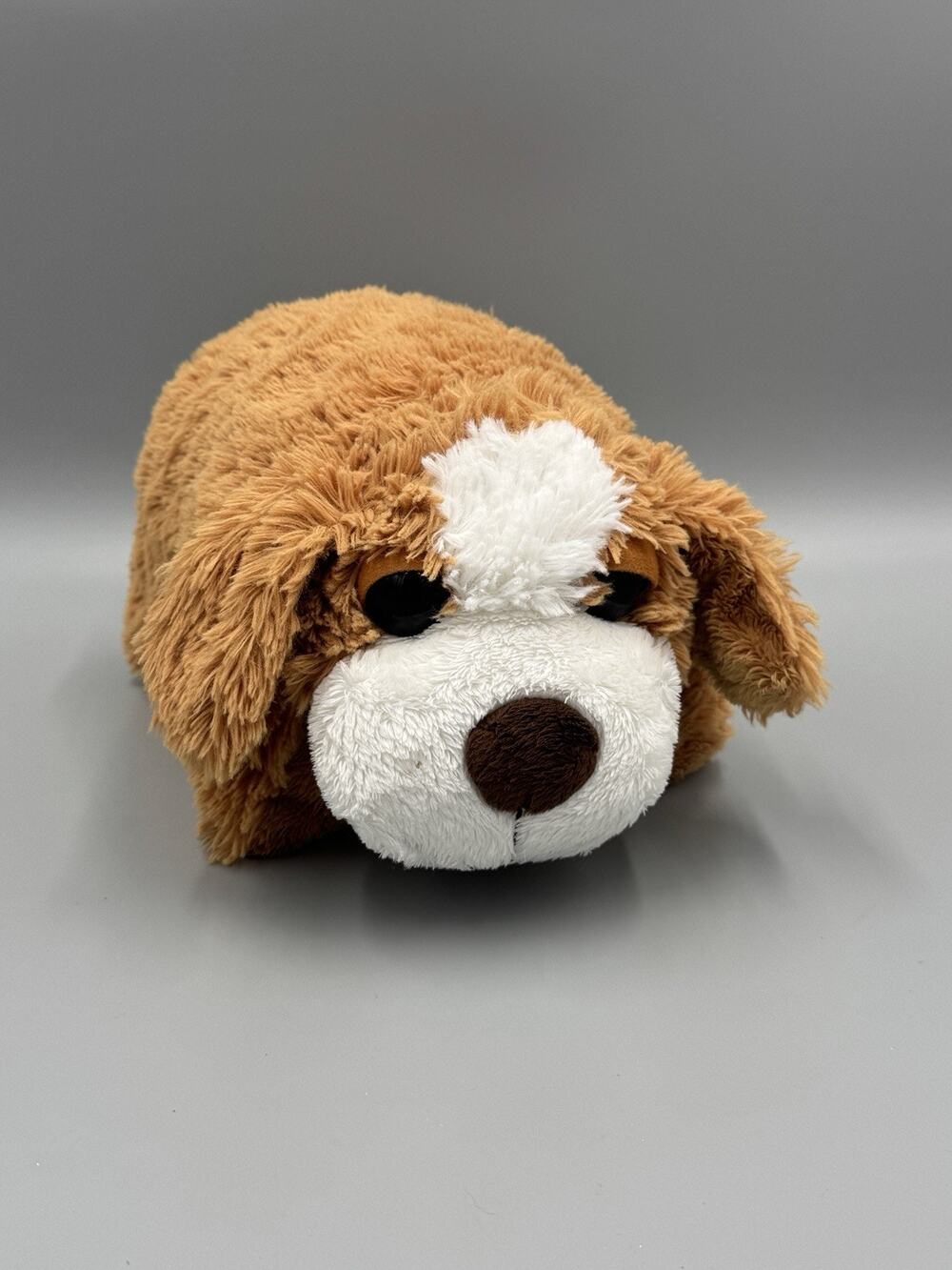Sears Puppy Dog Brown Tan White Pillow Plush 11 Inch Stuffed Animal